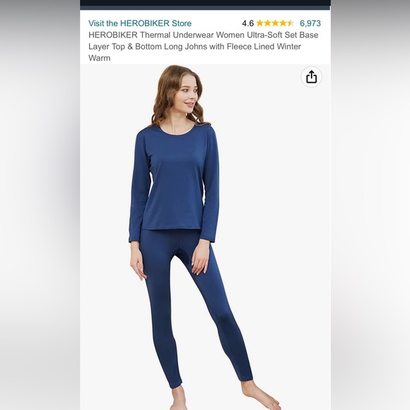 MEETYOO Women's Winter Ultra-Soft Fleece Lined Thermal Underwear Set – Long Sleeve Top & Bottom